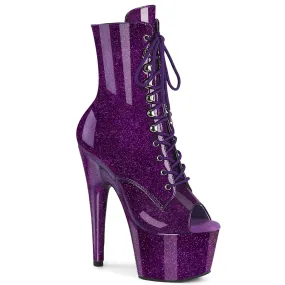 7 Inch Heel ADORE-1021GP Purple Glitter