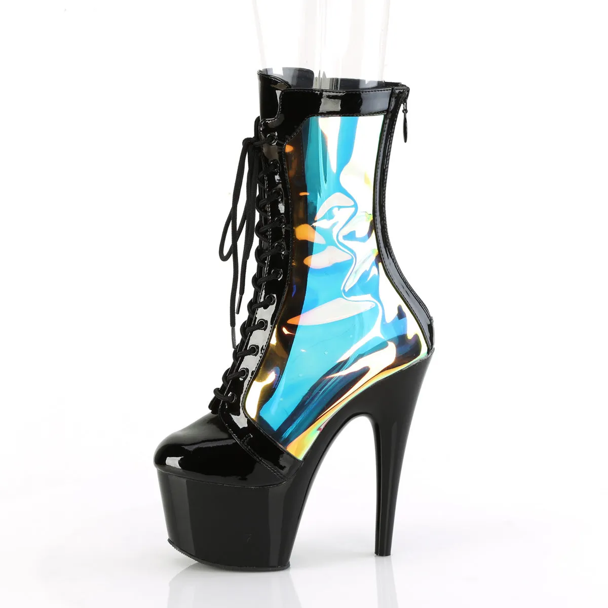 7 Inch Heel ADORE-1047 Black Holo Patent