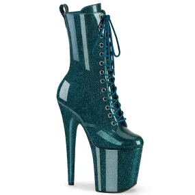 8 Inch Heel FLAMINGO-1040GP Teal Glitter