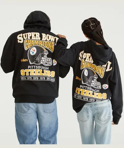 Aeropostale Pittsburgh Steelers Super Bowl Pullover Hoodie