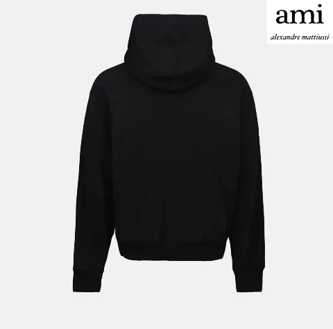 AMI PARIS  |Unisex Plain Logo Designers Hoodies