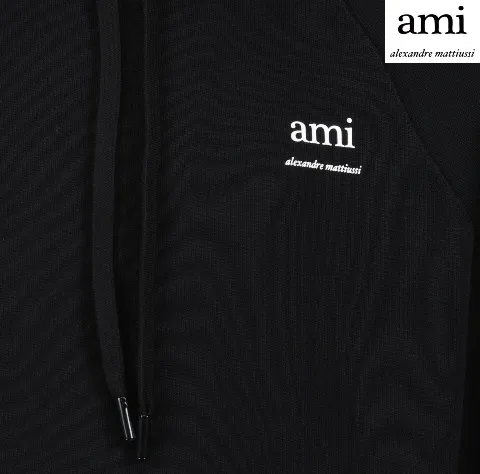 AMI PARIS  |Unisex Plain Logo Designers Hoodies