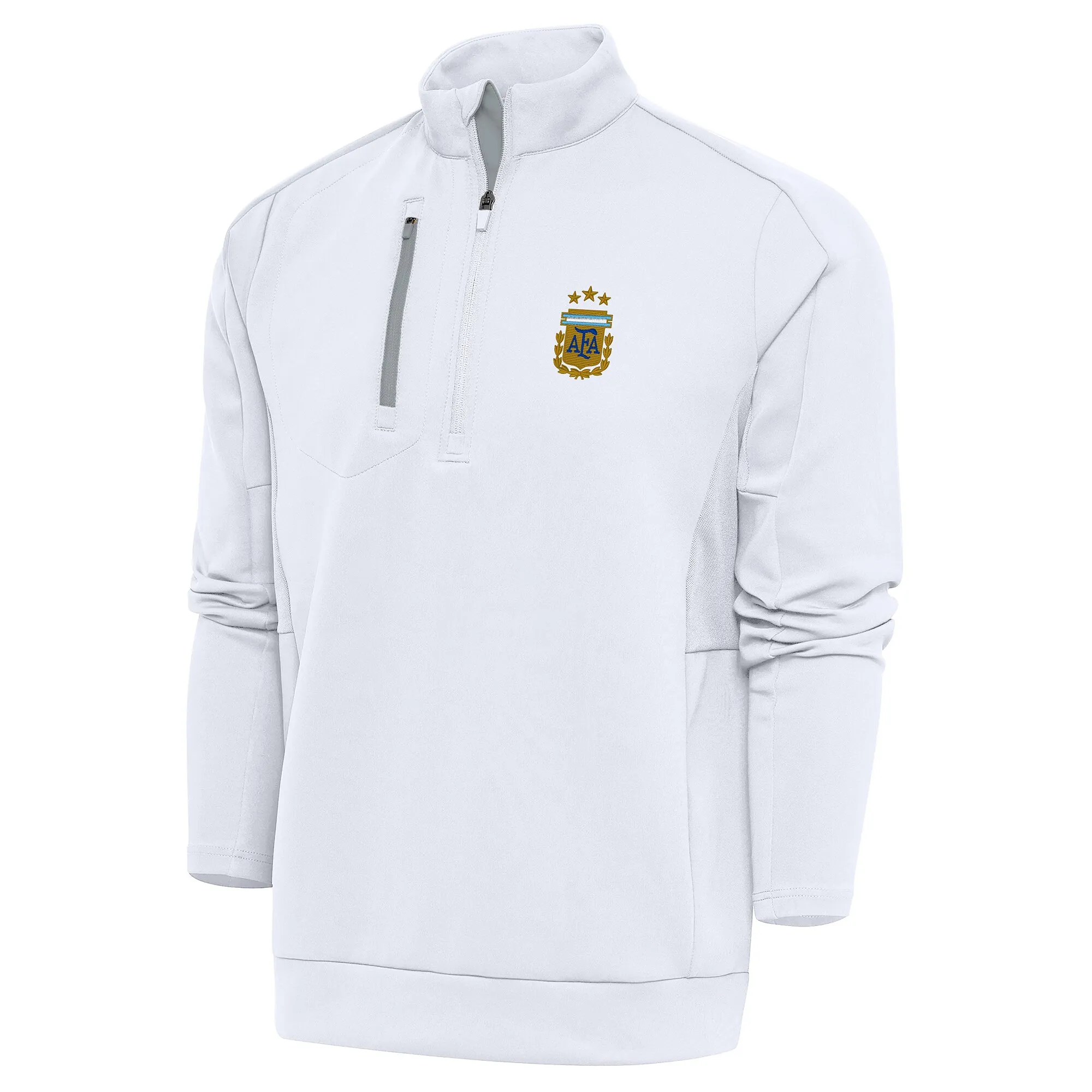 Antigua Argentina National Team White Generation Quarter-Zip Pullover Top