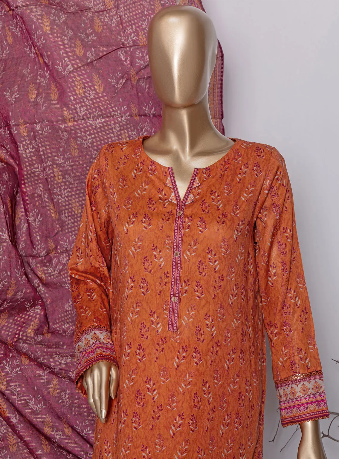 Asasa By HZ Textile Digital Embroidered Lawn 3 Piece Unstitched Suit HZ24AV4 AEL-67