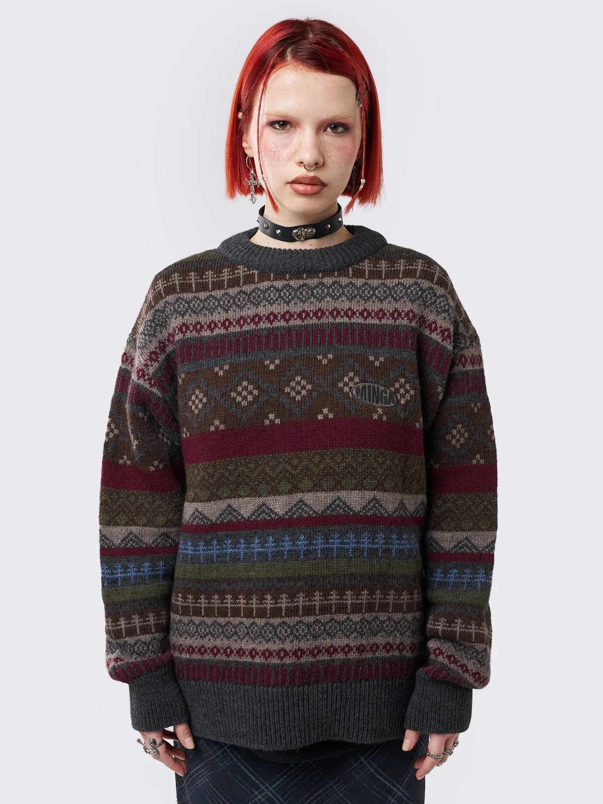 Ashton Jacquard Knit Jumper