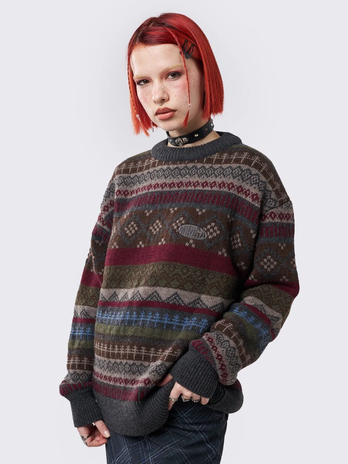 Ashton Jacquard Knit Jumper