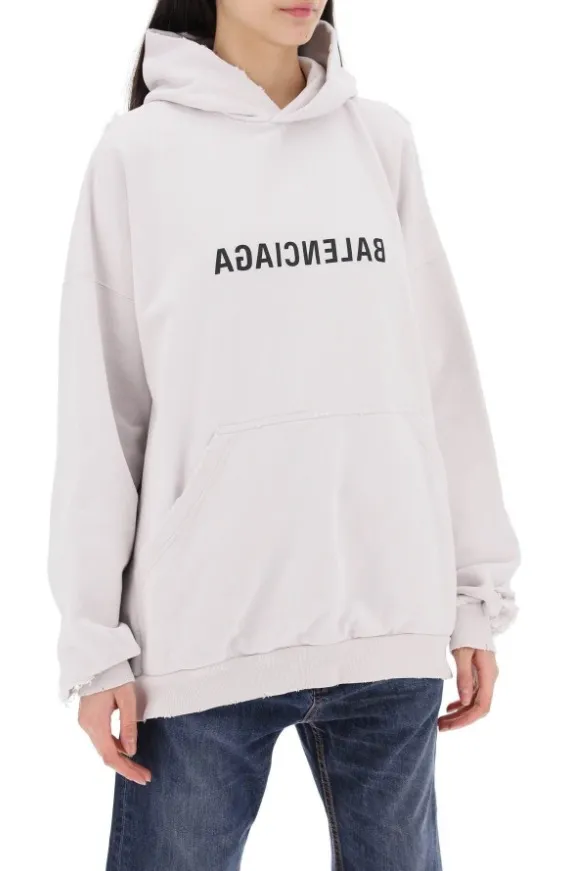 BALENCIAGA  |Sweat Long Sleeves Plain Cotton Logo Hoodies & Sweatshirts