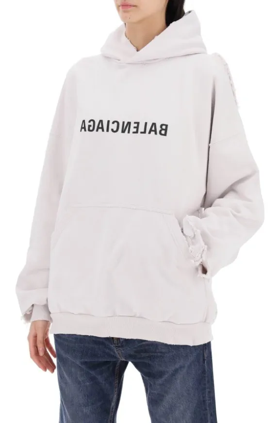 BALENCIAGA  |Sweat Long Sleeves Plain Cotton Logo Hoodies & Sweatshirts