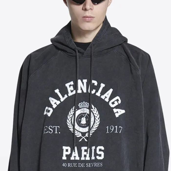 BALENCIAGA  |Unisex Cotton Logo Hoodies & Sweatshirts