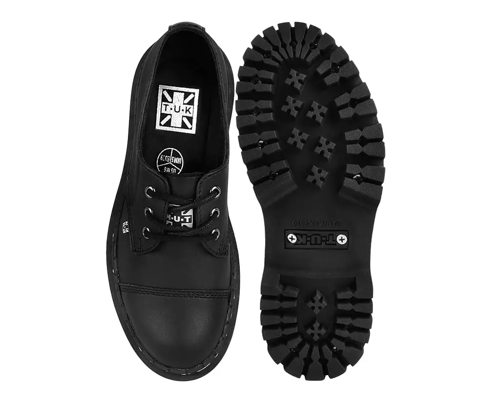 Black Cap Toe Double Decker Brogue