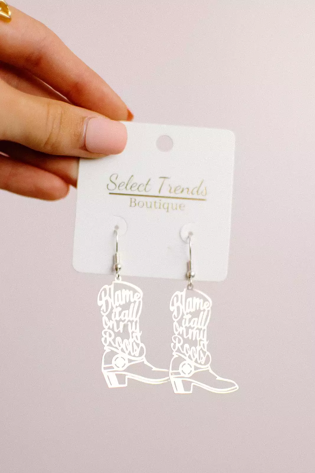 Blame It On My Roots Cowgirl Earrings