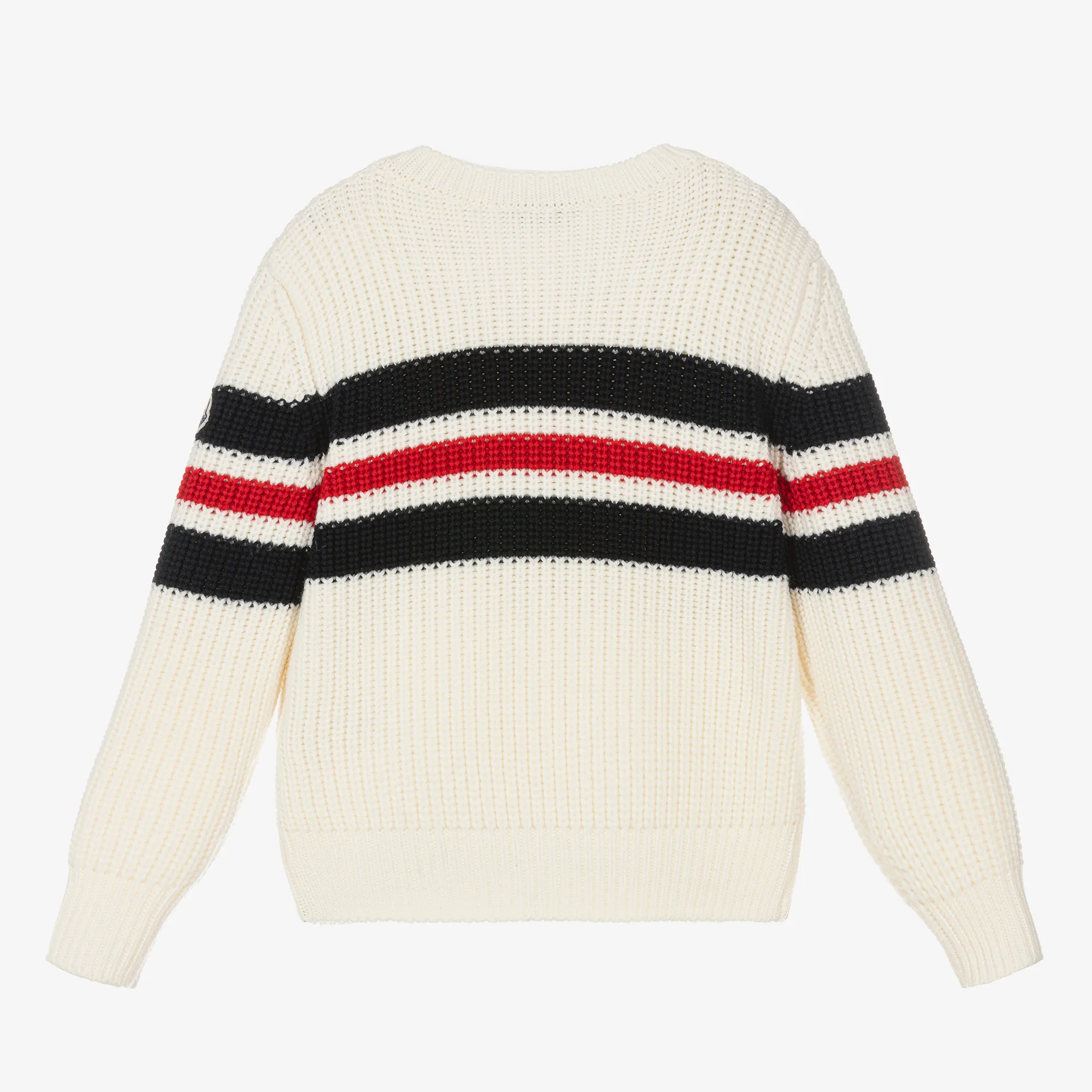 Boys Ivory Wool Knit Sweater