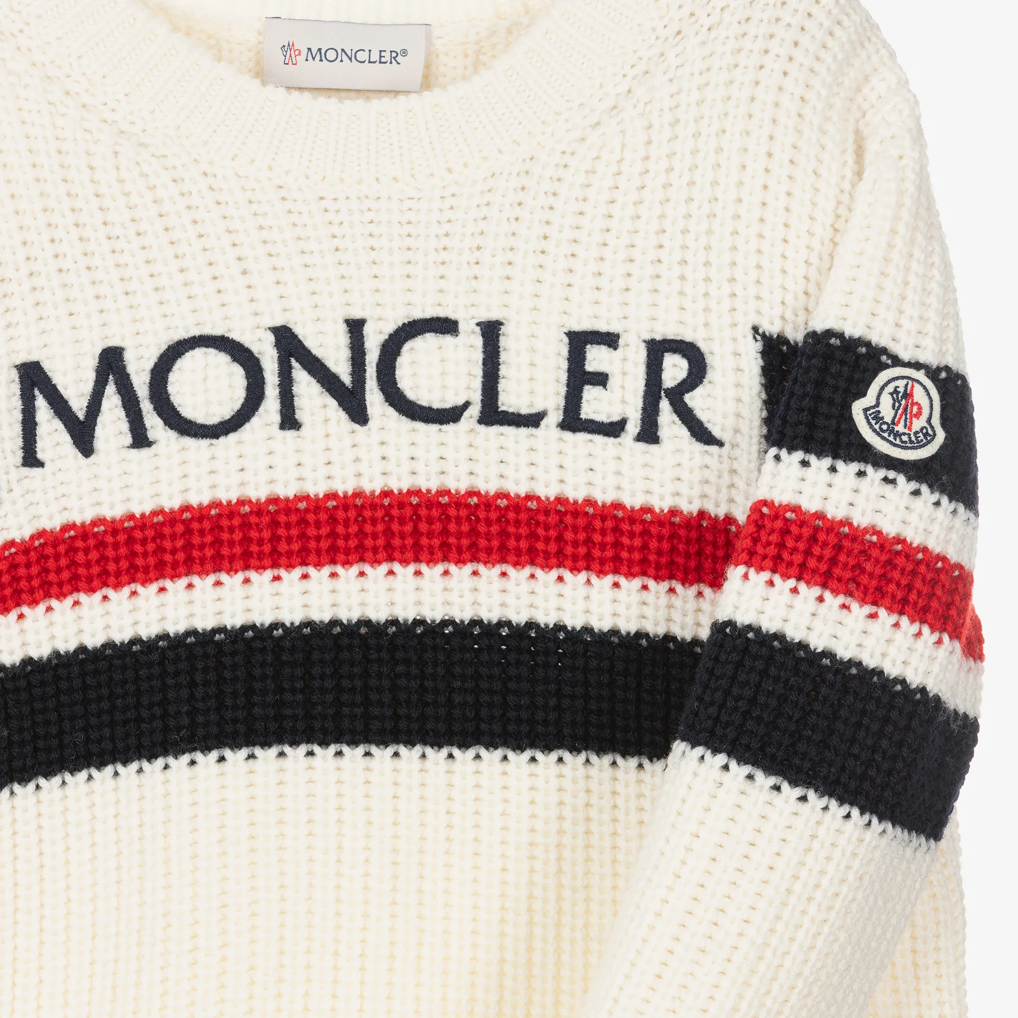 Boys Ivory Wool Knit Sweater