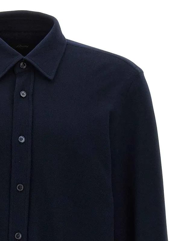 Brioni Piquet Cotton Shirt