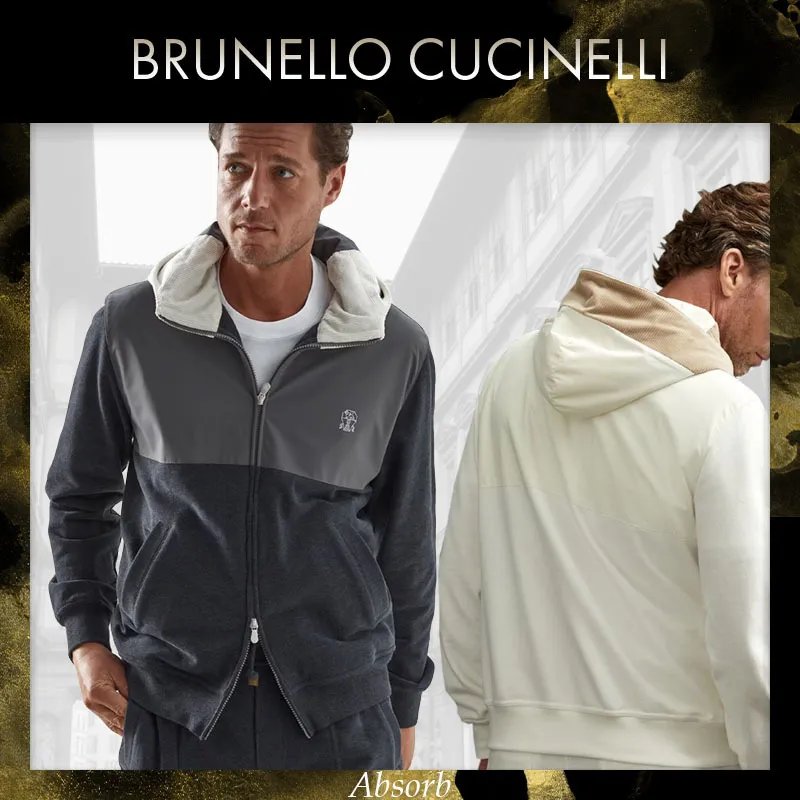 BRUNELLO CUCINELLI  |Corduroy Long Sleeves Cotton Hoodies