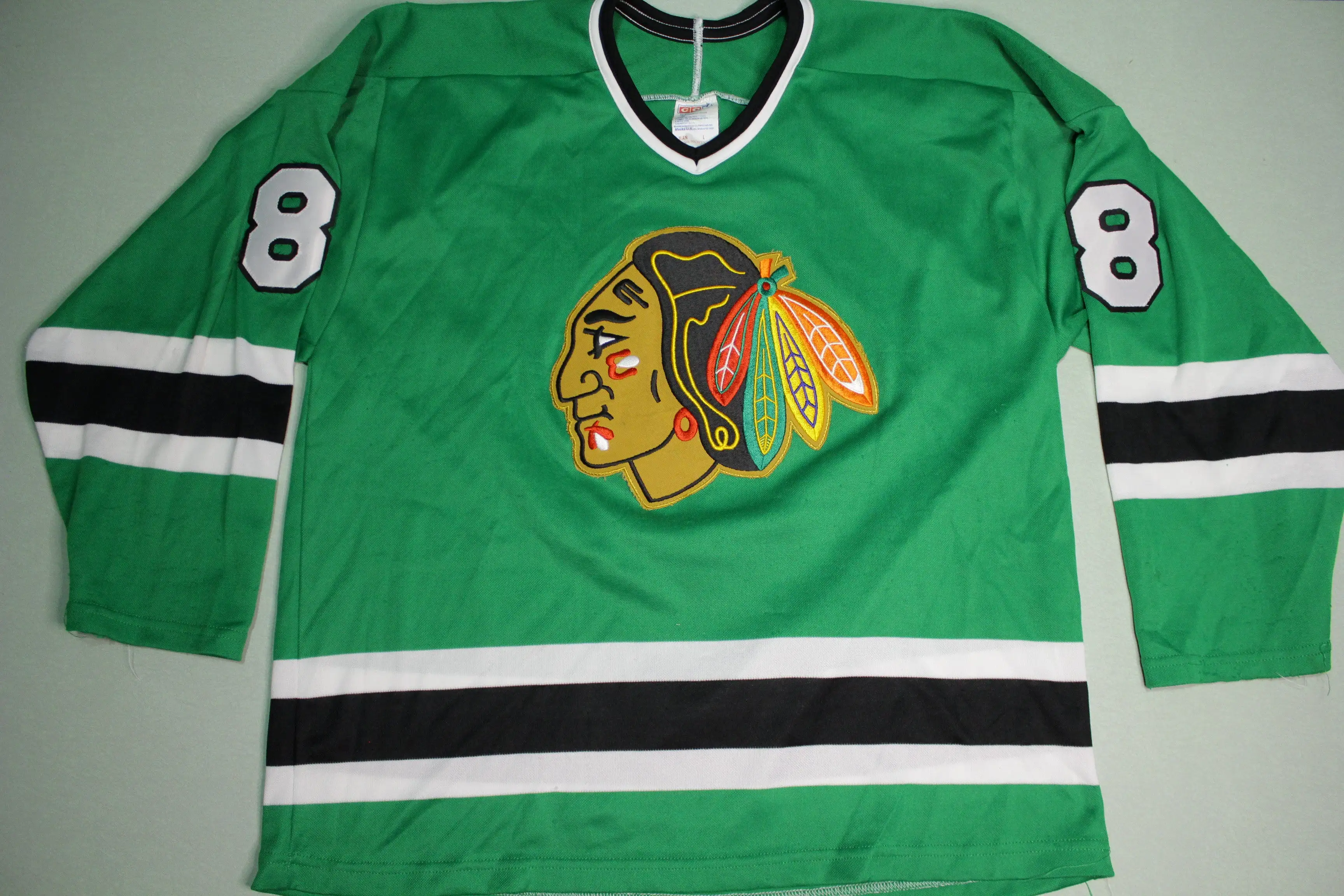 Chicago Blackhawks #8 Dominic Kubalik Distressed CCM Green Hockey Jersey