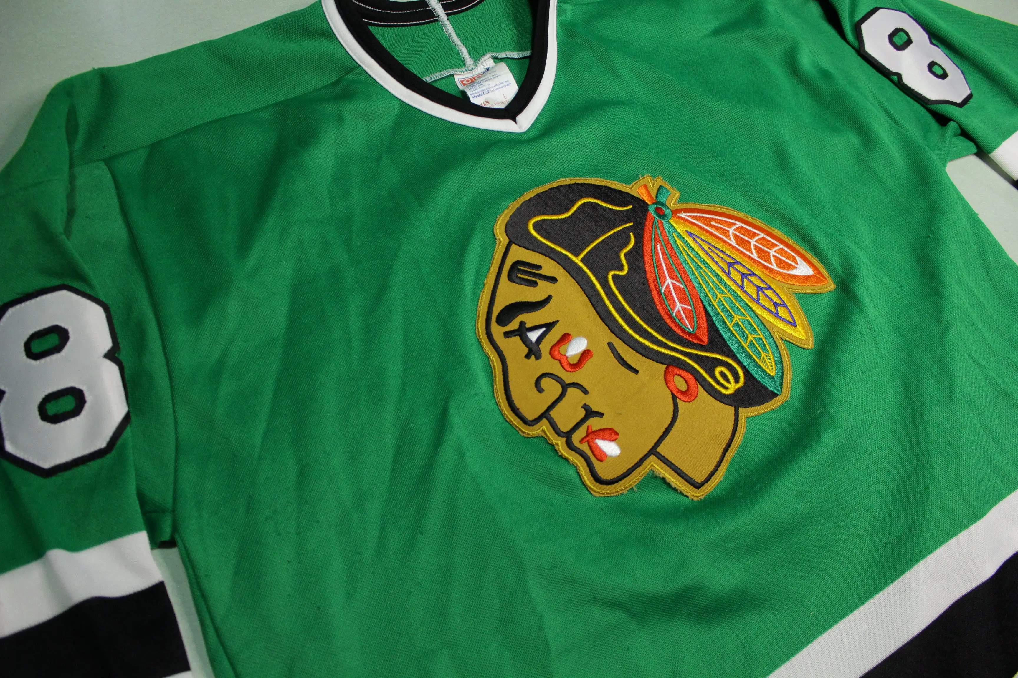 Chicago Blackhawks #8 Dominic Kubalik Distressed CCM Green Hockey Jersey