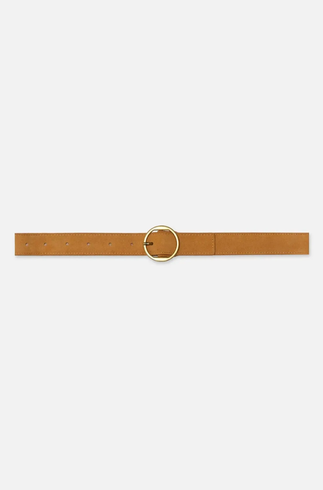 Circle Belt in Tan Suede