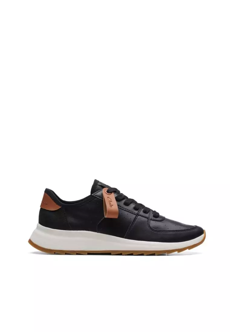 Clarks Clarks DashLite Run Black Leather Womens Sport