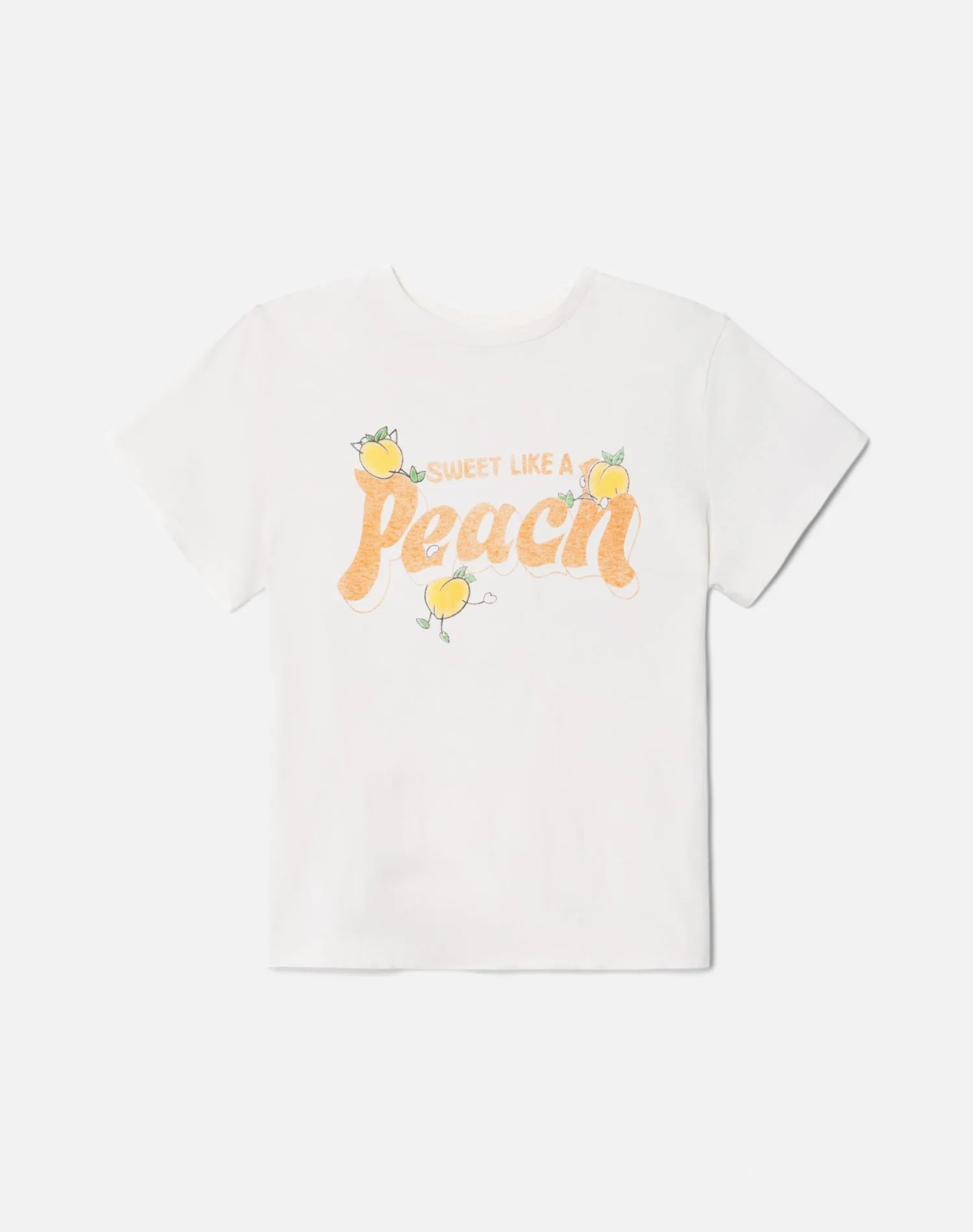 Classic Peach Tee - Vintage White