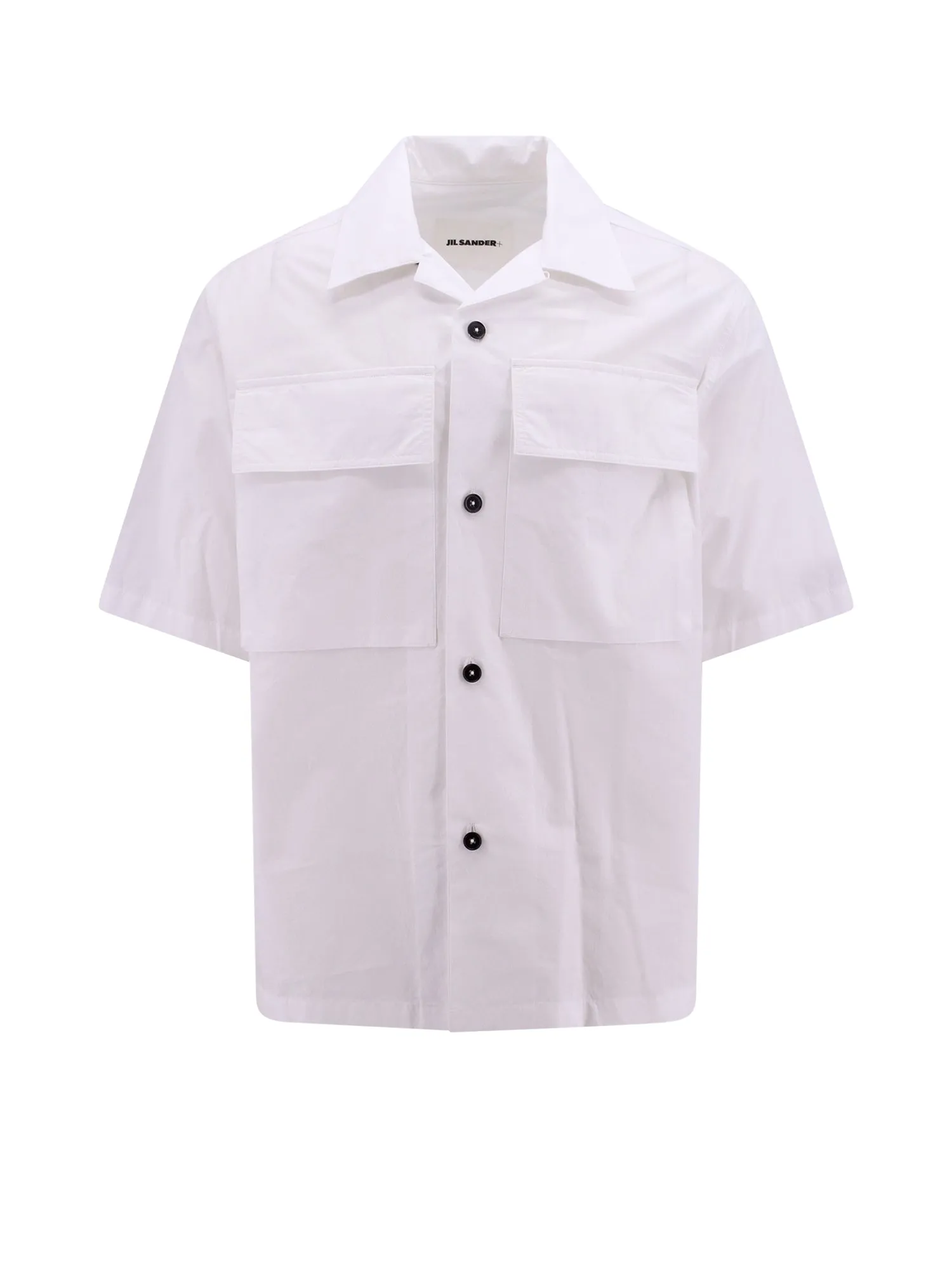 Cotton shirt with contrasting buttons