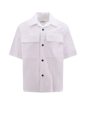 Cotton shirt with contrasting buttons