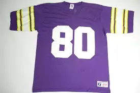 Cris Carter Vintage Minnesota Vikings #80 1990's Logo 7 Made in USA T-Shirt Jersey