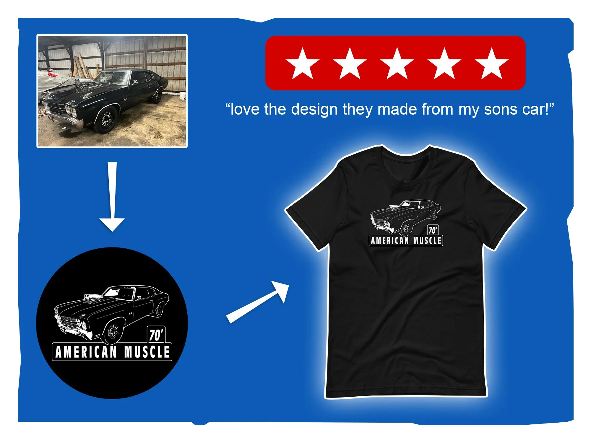 Custom Designed T-Shirt With Your Logo or Vehicle