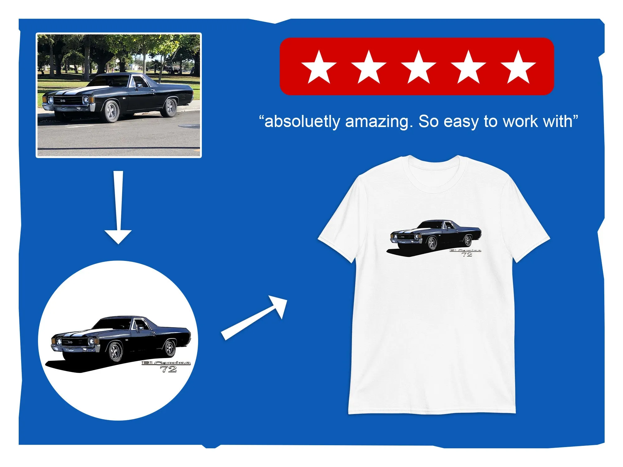 Custom Designed T-Shirt With Your Logo or Vehicle