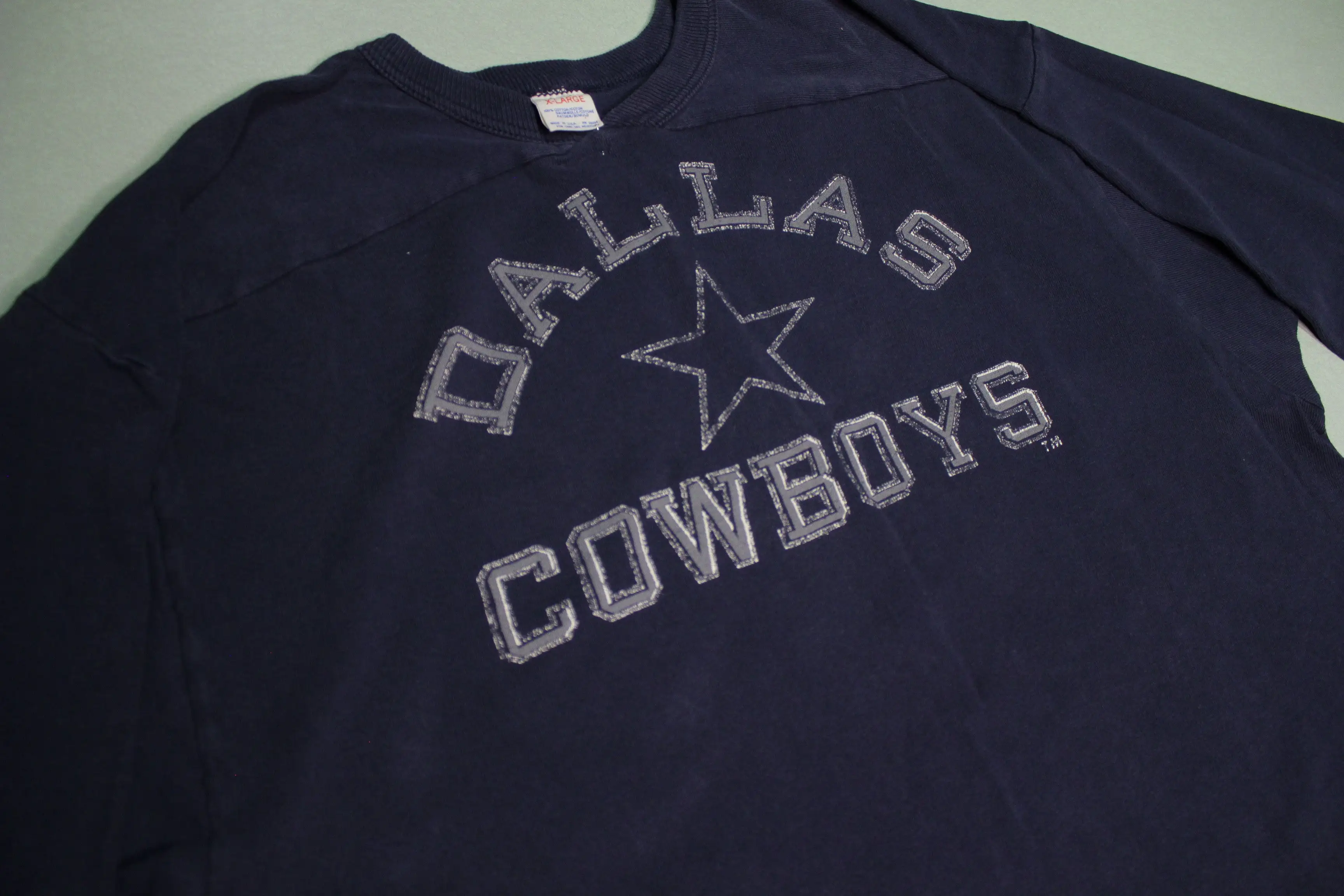 Dallas Cowboys Vintage 3/4 Sleeve 80's Champion Made in USA T-Shirt Jersey