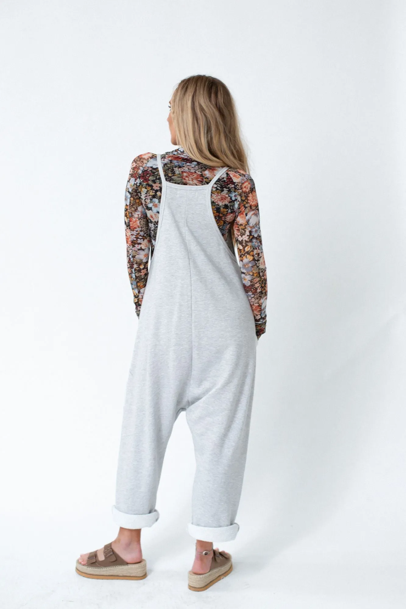 Desert Dunes Harem Jumpsuit - Heather Gray