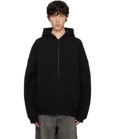 Fear of God Black Fleece Half Zip Hoodie