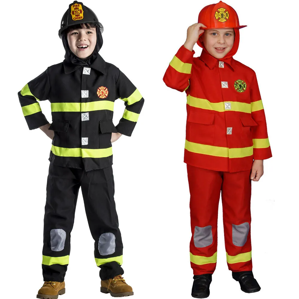 Firefighter Fireman Child Costume for Girls and Boys –  Size Small 4 - 6