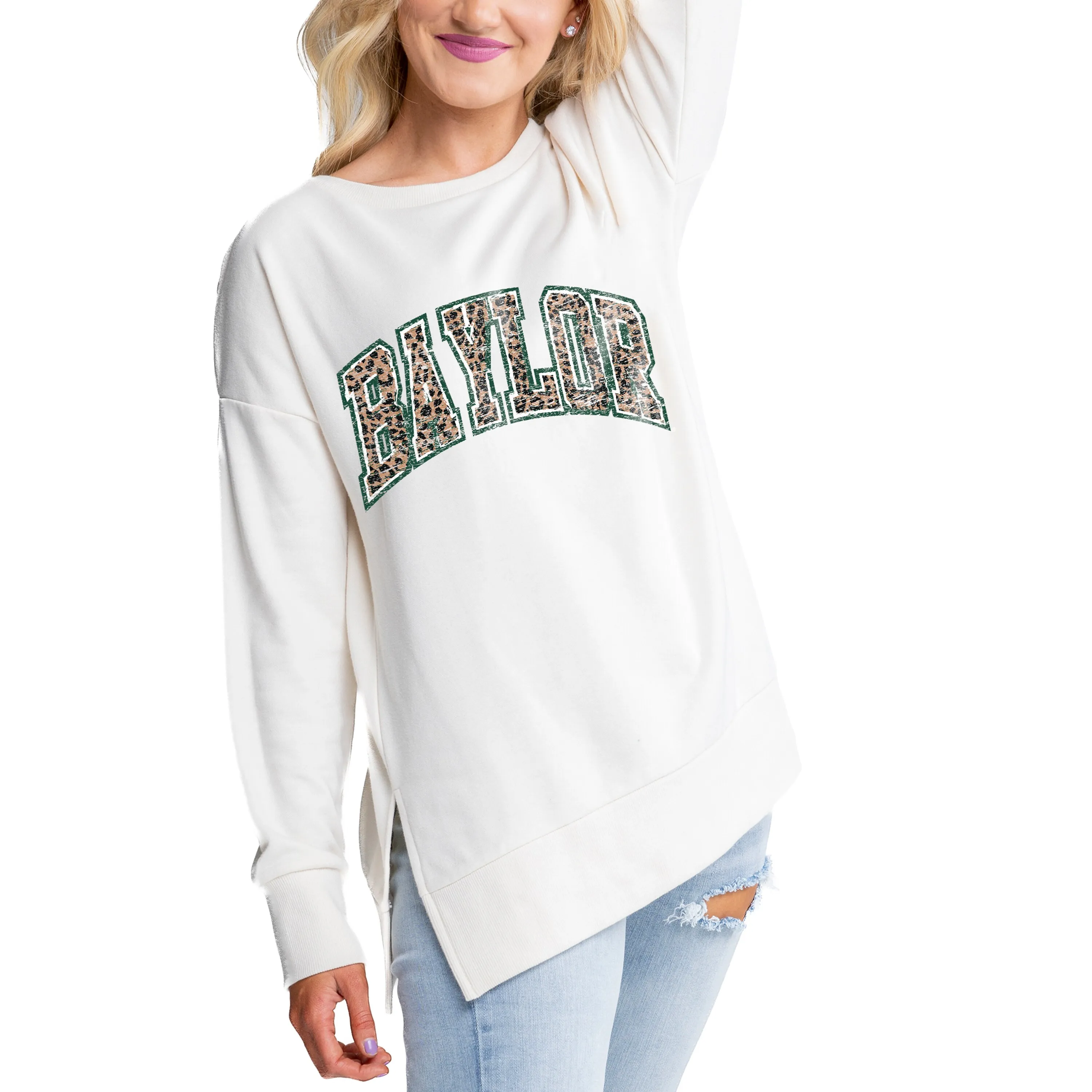 Gameday Couture Baylor Bears Women's Cream Legacy Side Split Pullover Top