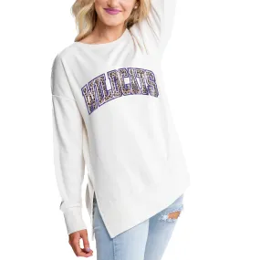 Gameday Couture Northwestern Wildcats Women's Cream Legacy Side Split Pullover Top