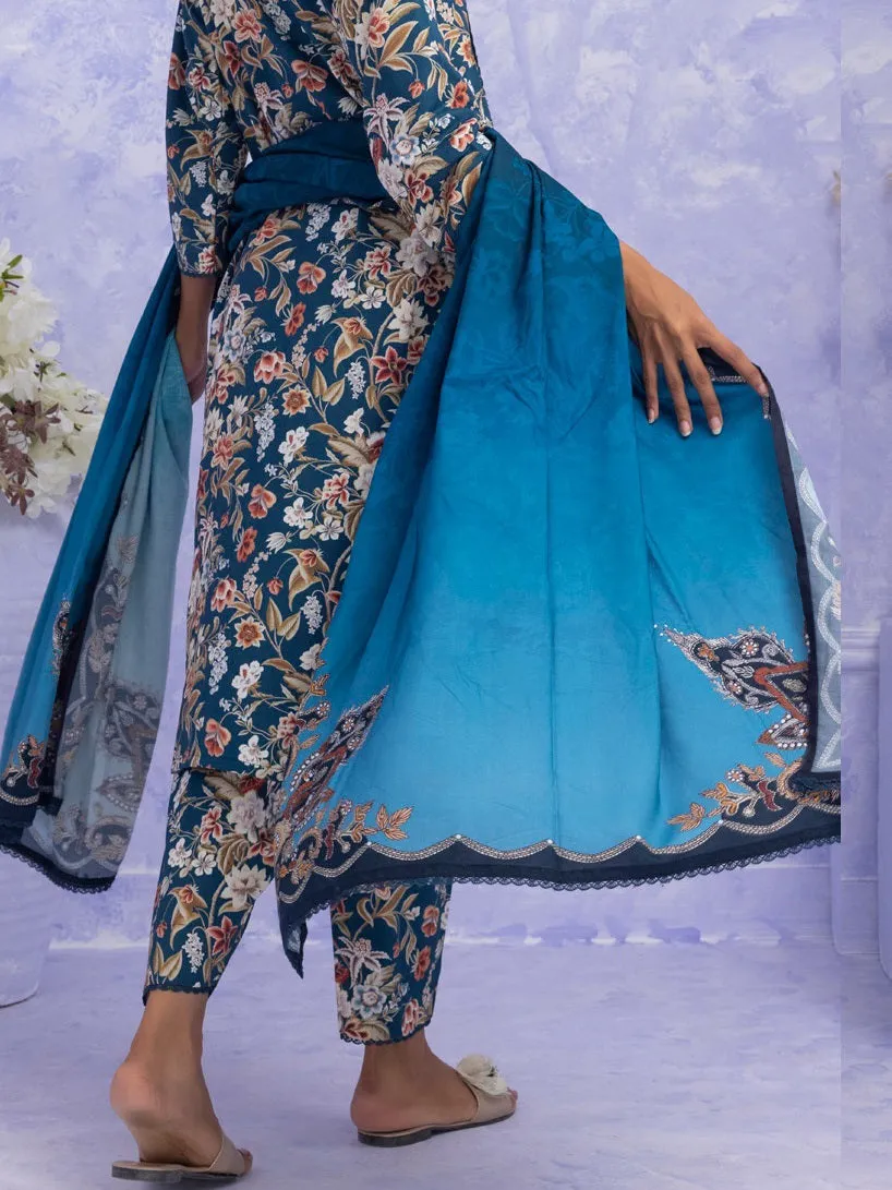 Ghazal by Regalia Textiles Printed Linen Unstitched 3Pc Suit D-03