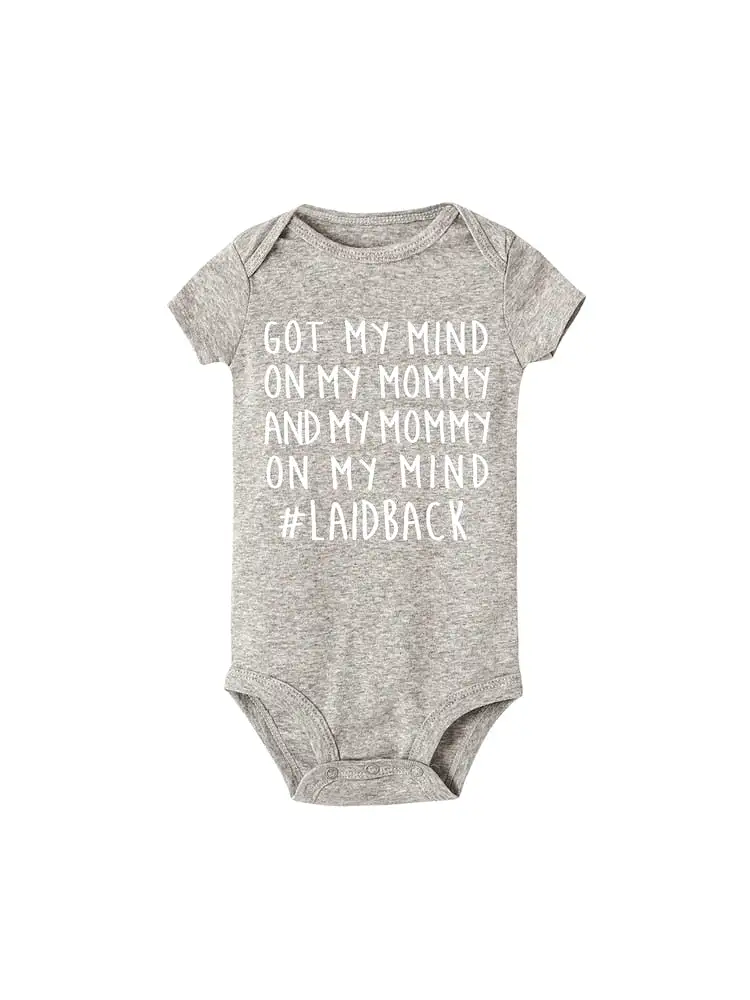 Got my mind on my mommy  Newborn Jumpsuit