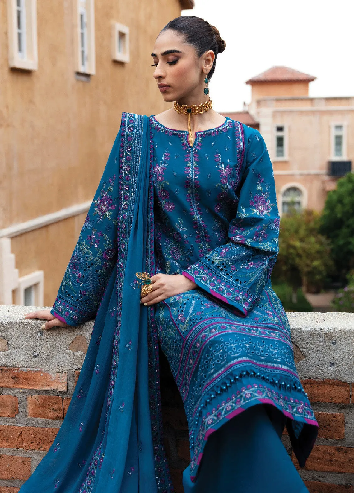 Gulaal Embroidered Lawn Unstitched 3 Piece Suit - GL24LL 04 FELICIA