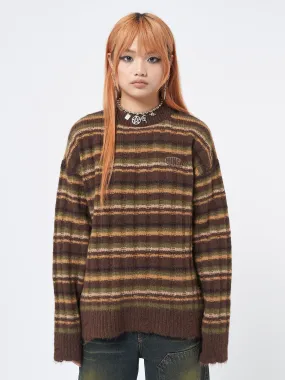 Hazel Striped Chunky Knit Jumper