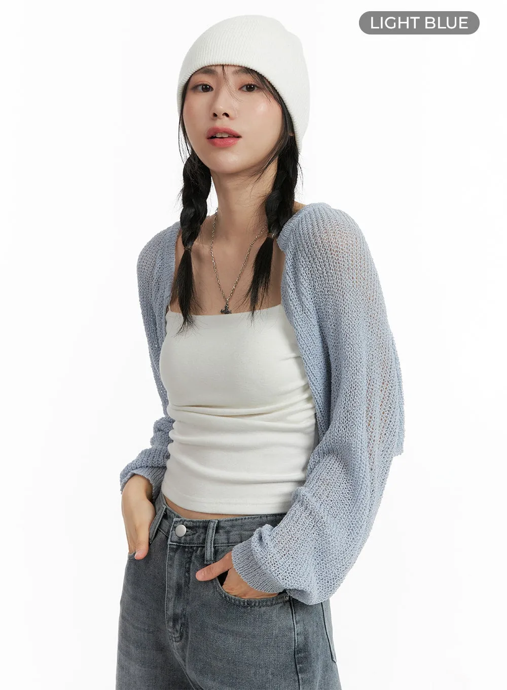 Hollow Out Knit Bolero OM412