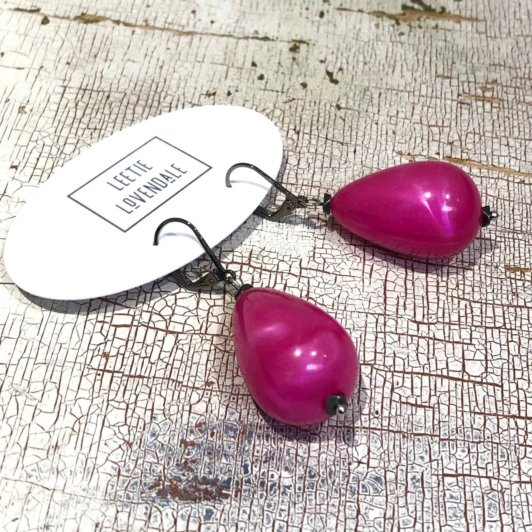 Hot Pink Aura Glow Nola Earrings