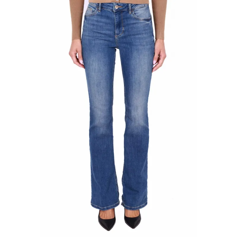 JEANS BOOT CUT IN DENIM STRETCH, BLU