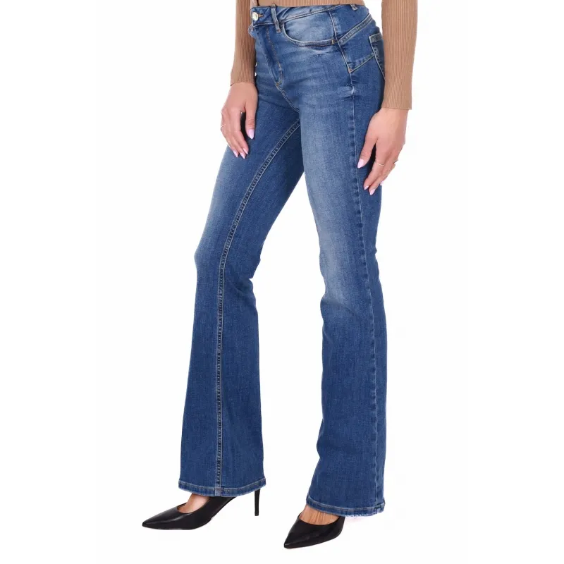 JEANS BOOT CUT IN DENIM STRETCH, BLU