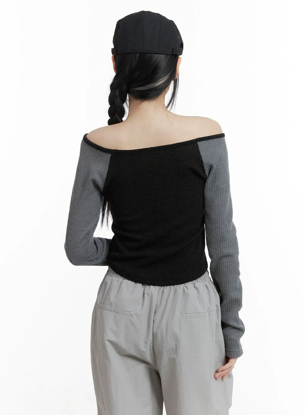 Jersey Raglan Sleeve Crop Tee OM426