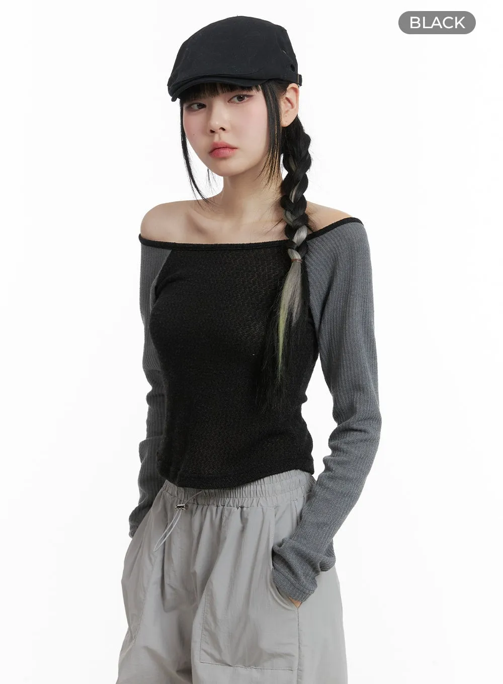 Jersey Raglan Sleeve Crop Tee OM426