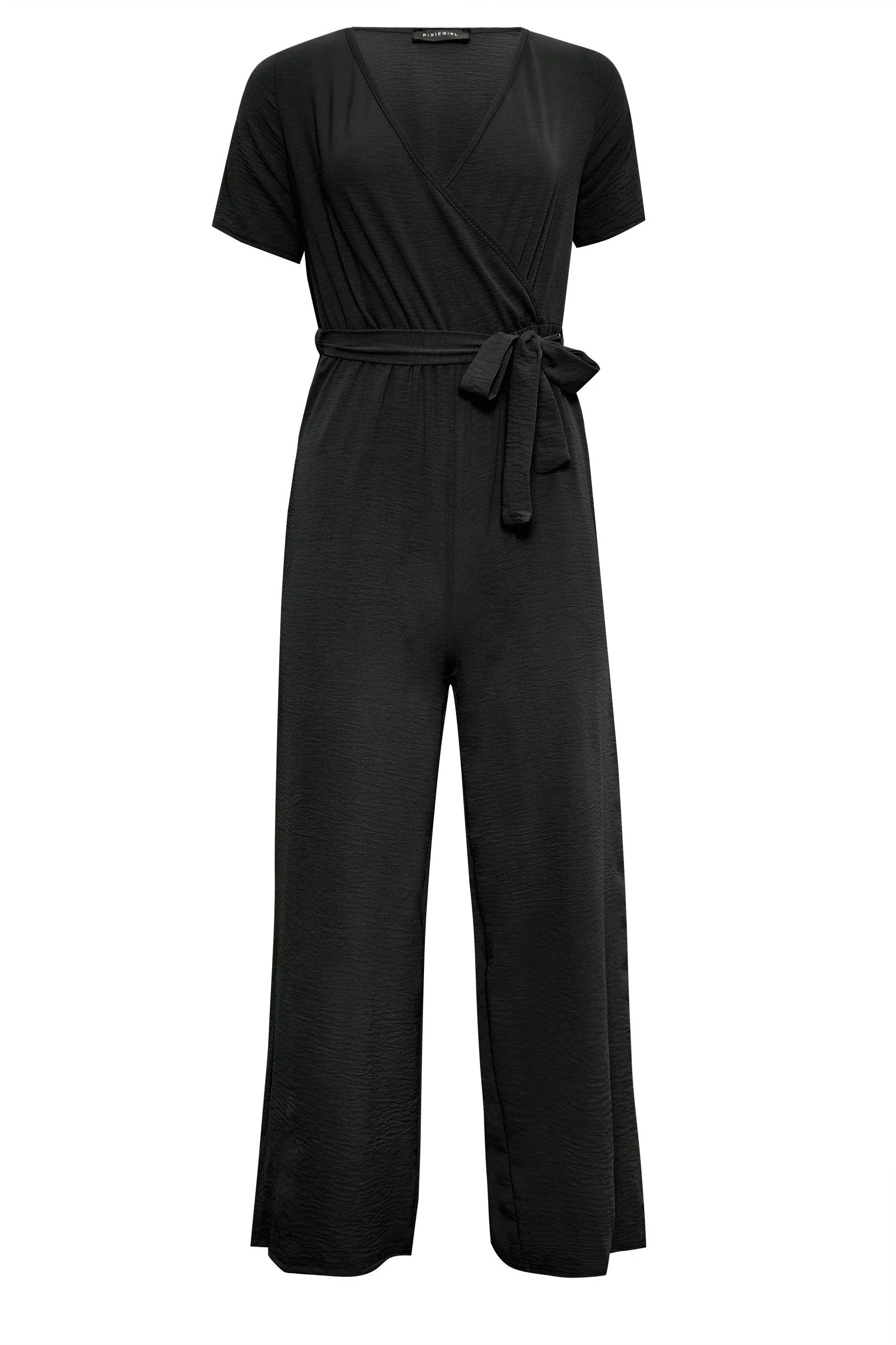 Jumpsuits | Petite V-Neck Wrap Jumpsuit | PixieGirl