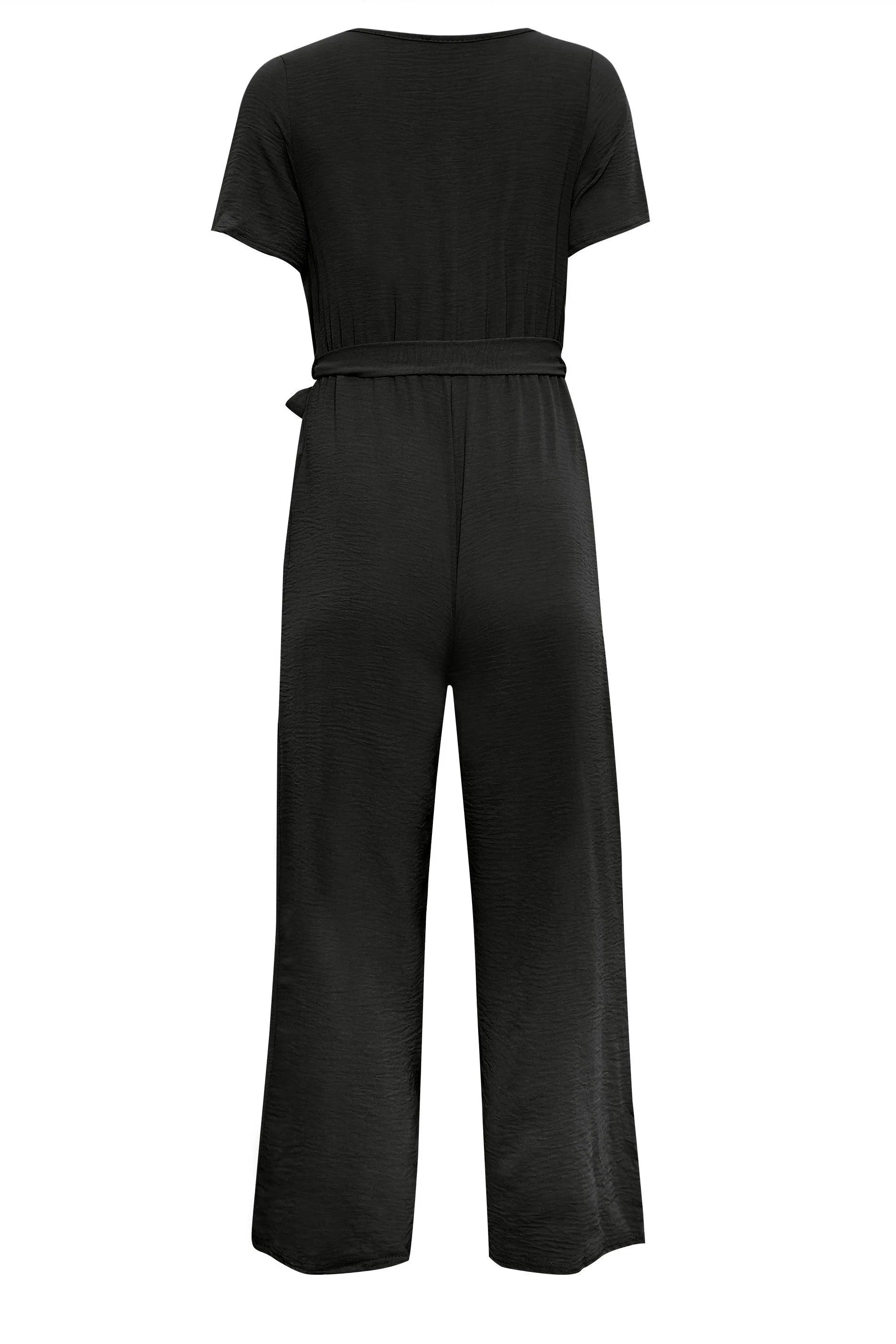 Jumpsuits | Petite V-Neck Wrap Jumpsuit | PixieGirl