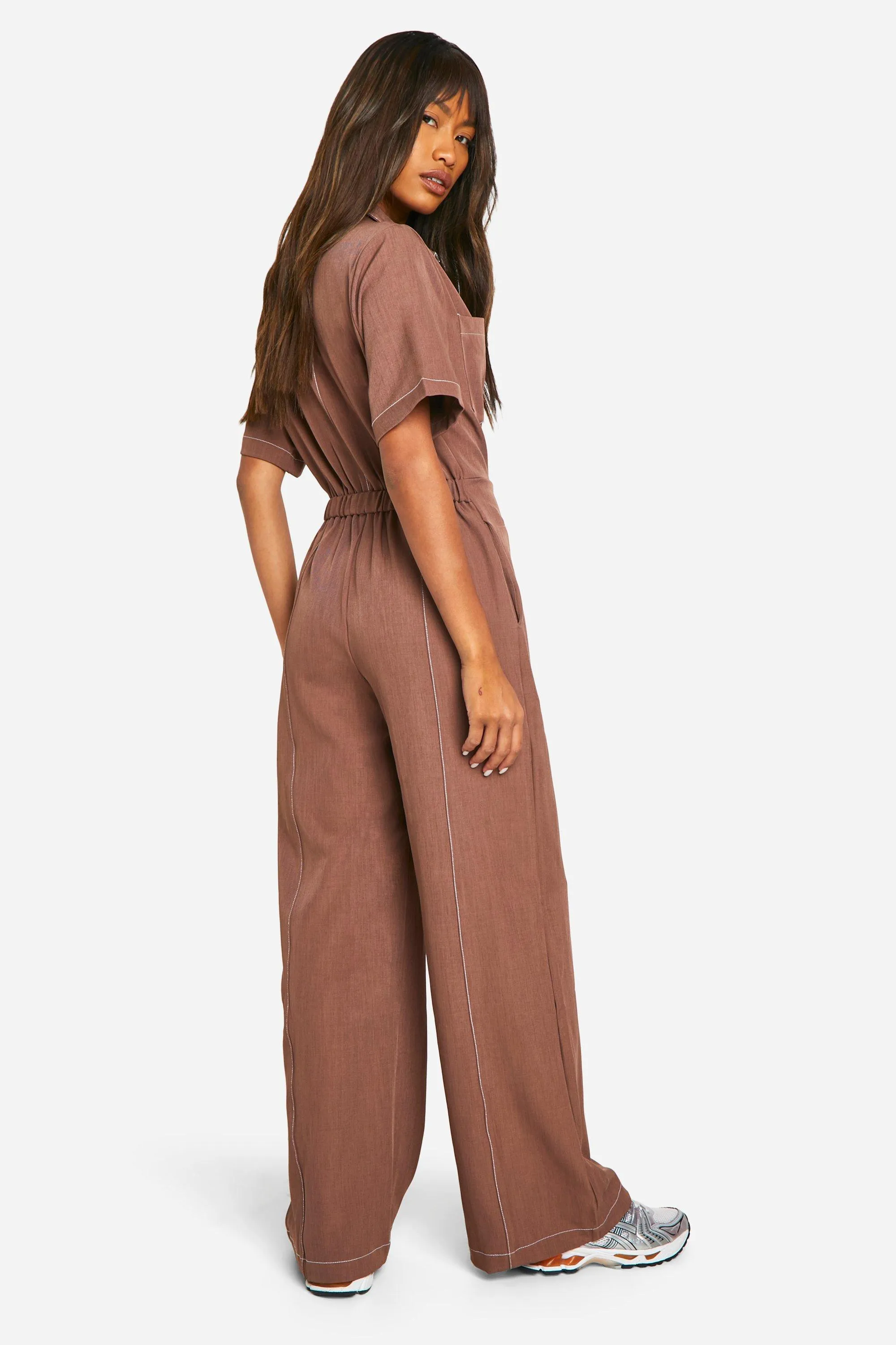 Jumpsuits | Zip Utility Jumpsuit | boohoo