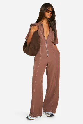 Jumpsuits | Zip Utility Jumpsuit | boohoo