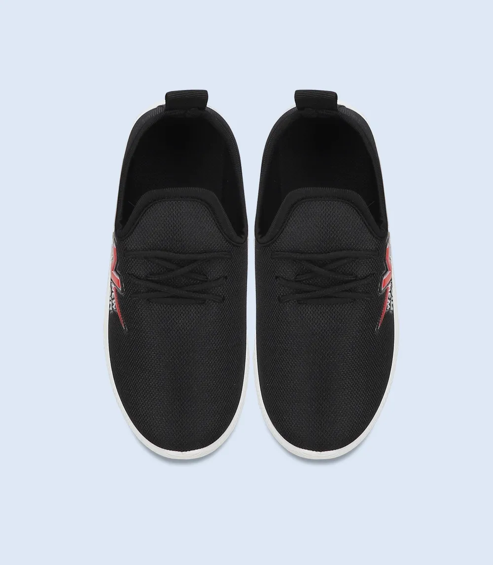 KB0129-BLACK-Boys Casual Sneakers